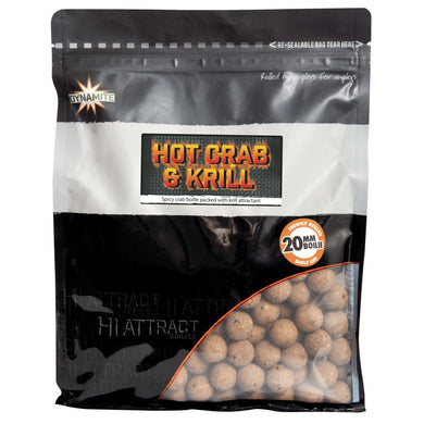 Dynamite Baits Hot Crab & Krill Boilies - 1kg