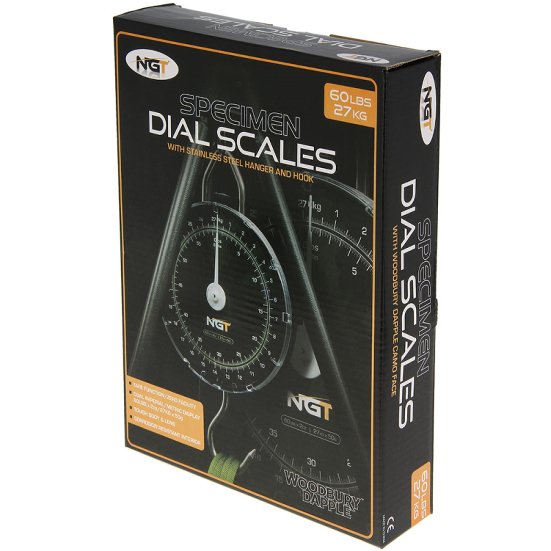 Load image into Gallery viewer, NGT Specimen Scales - 27kg / 60lb Round Spring Scales
