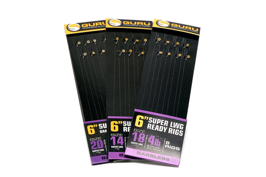 Tackle Guru - LWG Bait Band Rigs 6" | Size 18 4lb (0.13mm)