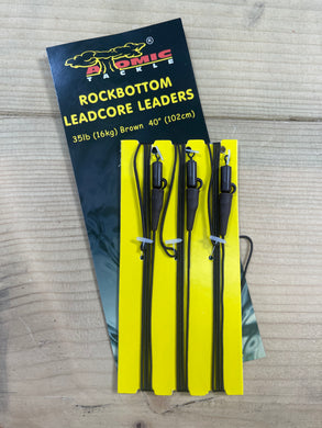 Atomic Rock Bottom Leadcore Leaders (3 PACK DEAL)