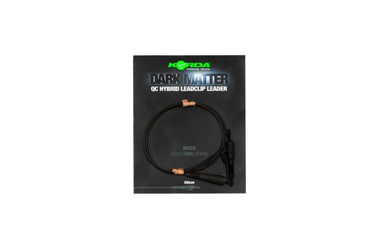Korda - Dark Matter Leader QC Hybrid Clip Weed 30lb 50cm