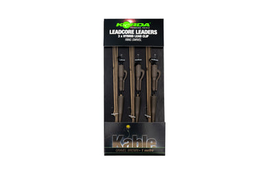 Kable Leadcore Leader Hybrid Lead Clip Ring Swivel Weed 1m