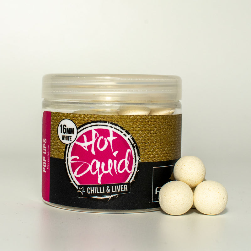 Load image into Gallery viewer, Proper Baits - Hot Squid Chilli &amp; Liver Pop Ups 14mm
