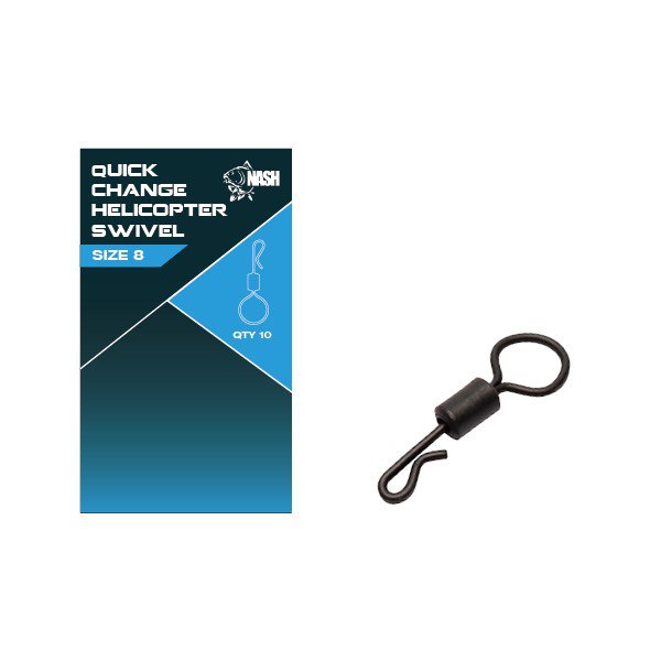 Load image into Gallery viewer, Nash Quick Change Helicopter Swivels Size 8
