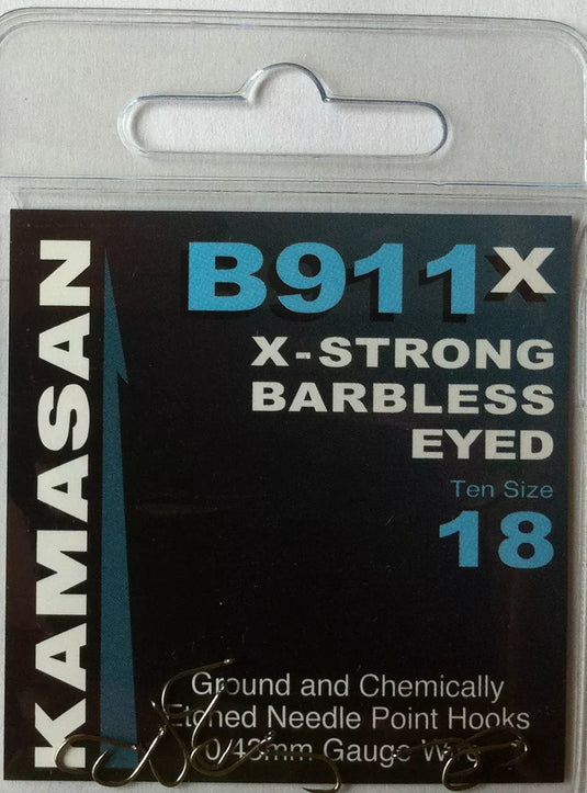 Kamasan B911X Eyed Size 18 Barbless