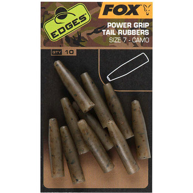 Fox Edges Camo Powergrip Tail Rubbers (Size 7)